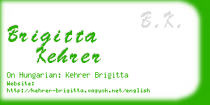 brigitta kehrer business card